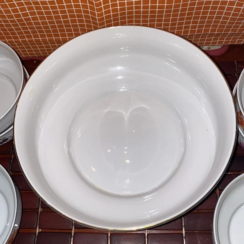 Vintage 1777 Henneberg Porzellan German Multicolored Flowers Salad Fruit Bowl(7)